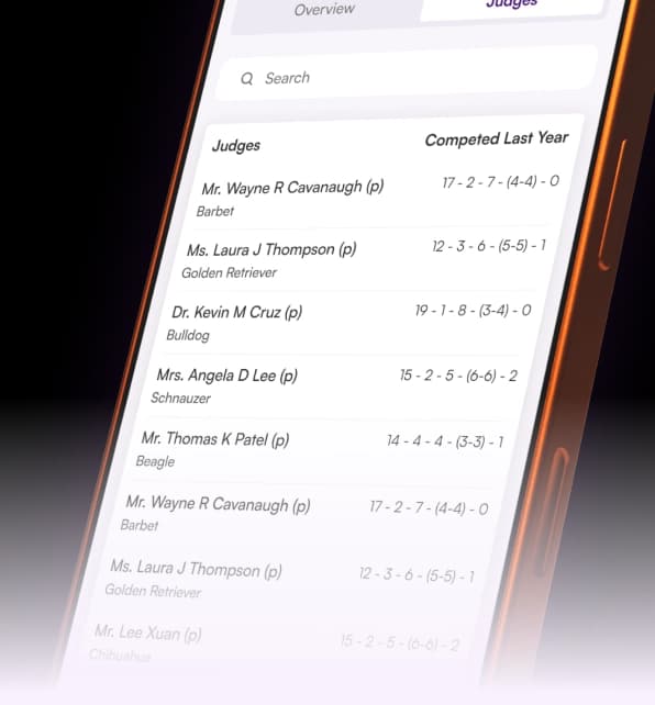 Judge screen